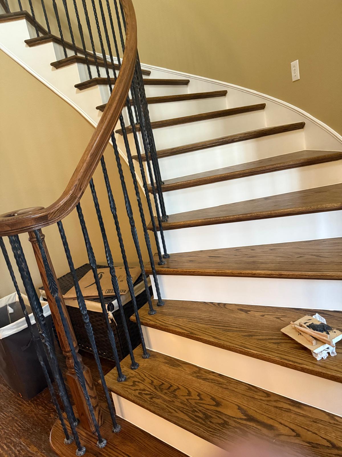 Finished staircase renovation by Alpha Pro Renovation Group